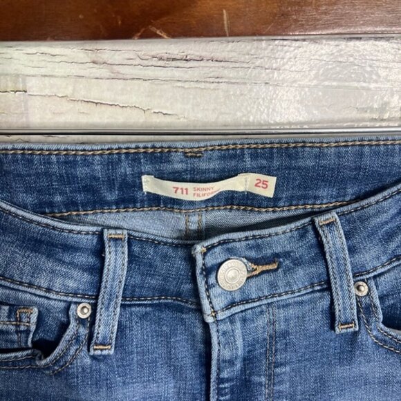 Levi's 711 Skinny Jeans Women's blue Jeans 25 - Picture 4 of 7